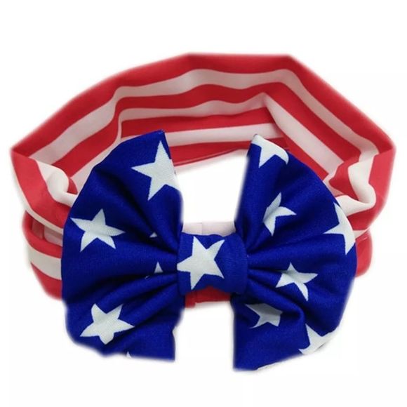 K July 4th Patriotic Stars and Stripes Headband - Picture 1 of 4